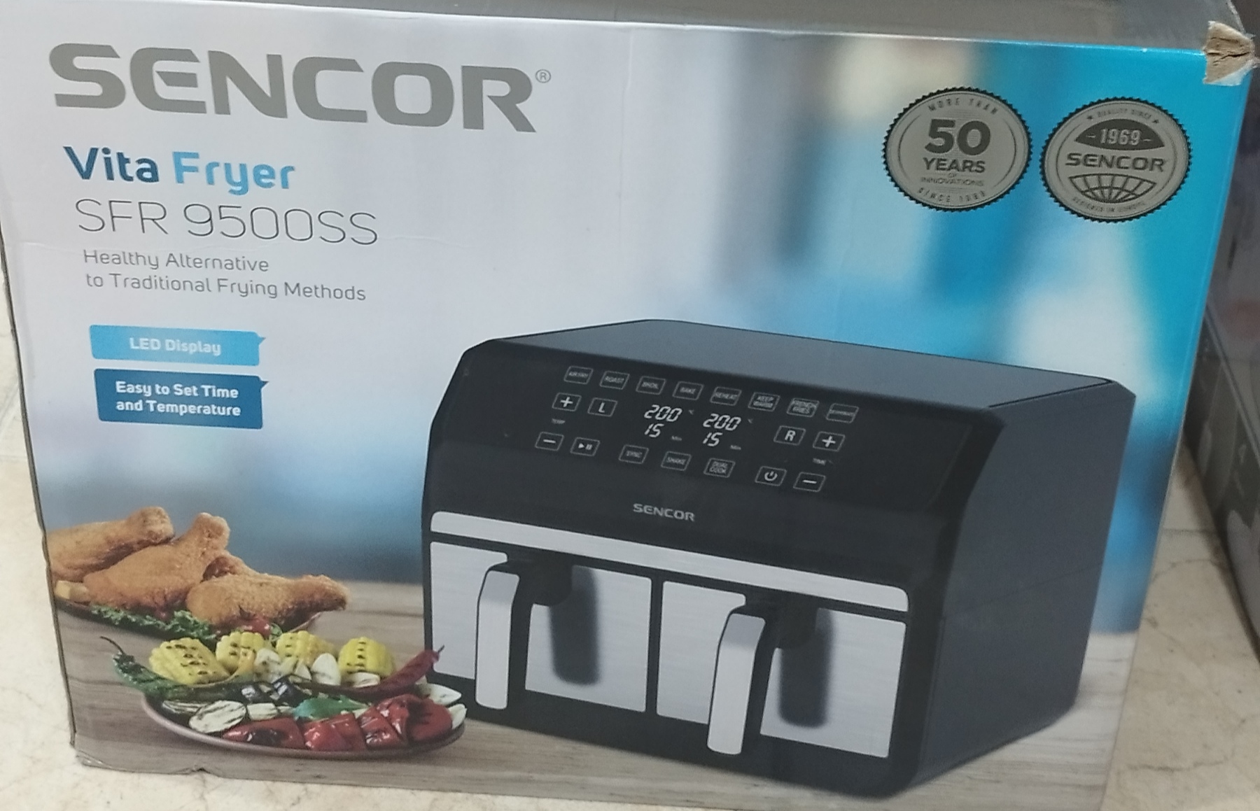 سرخ کن بدون روغن سنکور مدل SFR-9500 ظرفیت 8 لیتری
